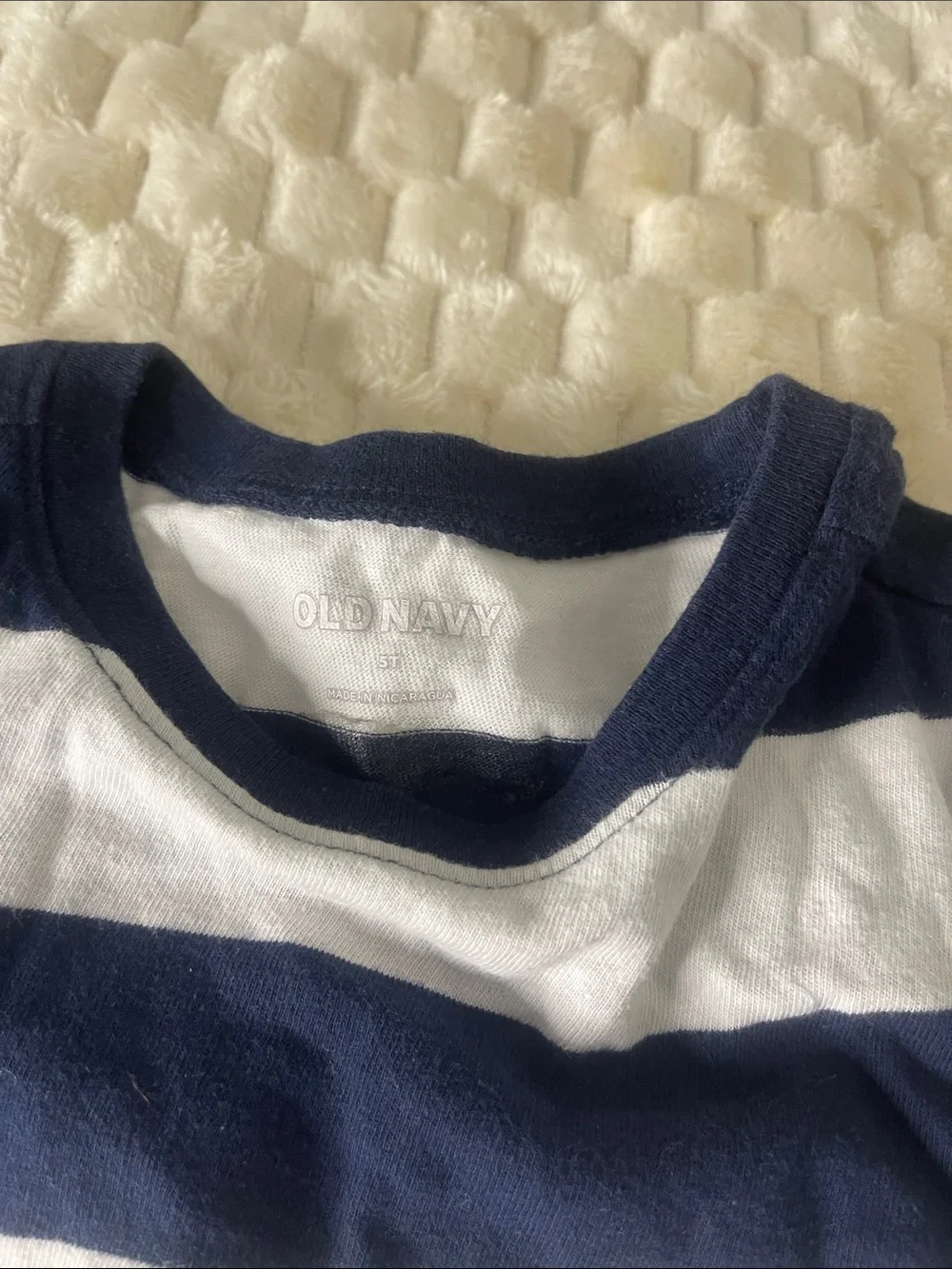 Kids 1-Blue Book-A-Saurus Short Sleeve Graphic Tee & 1- Blue/White Striped Tee